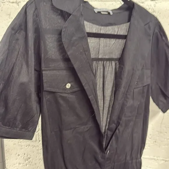 TART Hadley Romper - Shorts - Black Lightweight Collared- NWOT - Size Medium